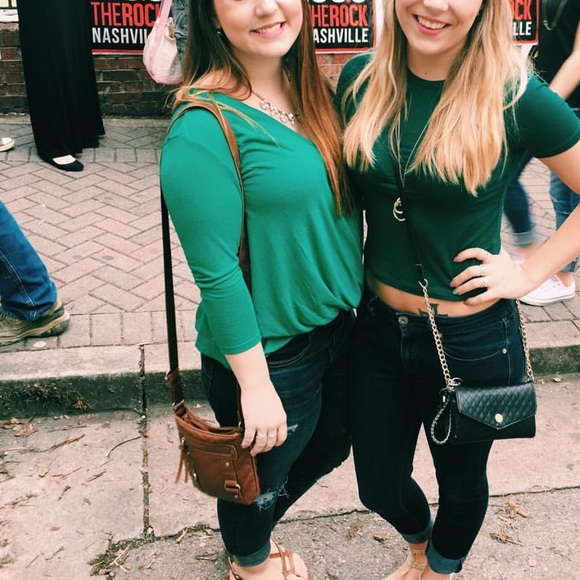 American Eagle Faux Wrap 3/4 shirt - Picture 3 of 3